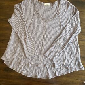 Altar’d State Tunic Style Flowy Top Waffle-knit Texture Size S Dusty Mauve